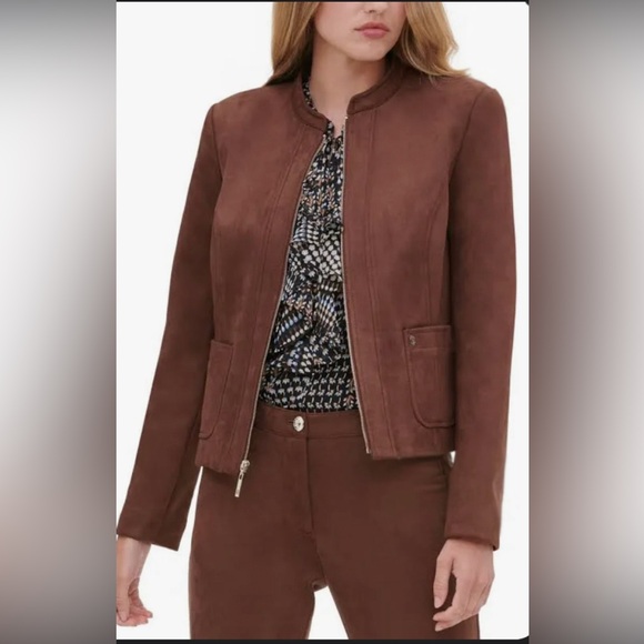 Tommy Hilfiger Chocolate Brown Suede Jacket - Picture 4 of 11